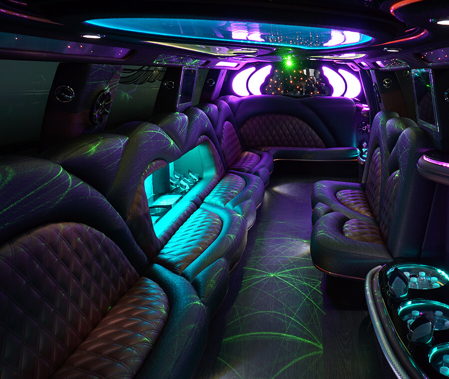 luxurious amenities on limos